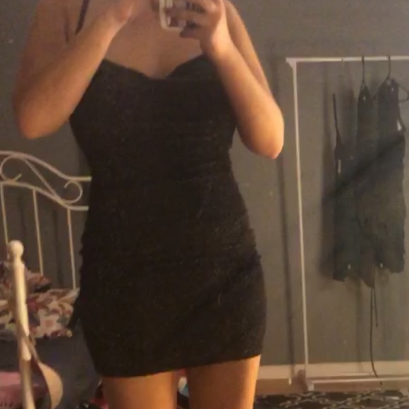 Glitter Bodycon Cowl Neck dress - Picture 2 of 2